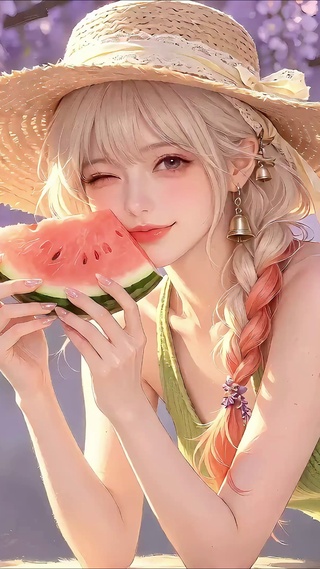 吃瓜甜美少女