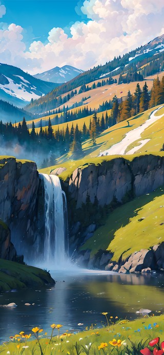 山谷溪流