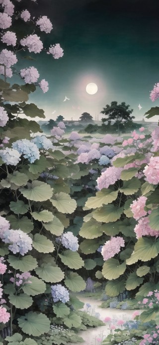 静夜 绣球家园