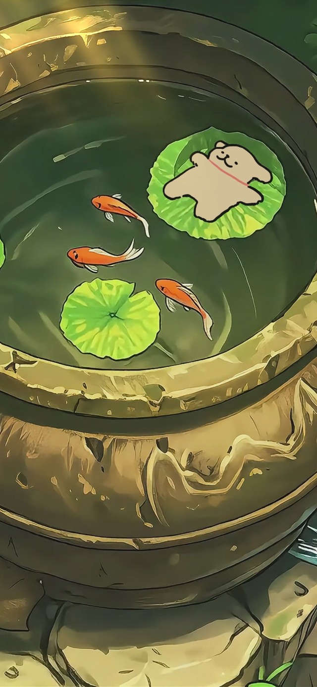 线条小狗的休闲午后