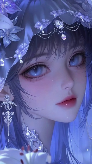 蓝调梦幻百合美女