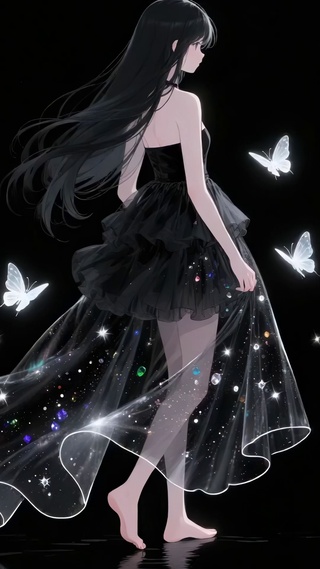 黑夜引蝶少女