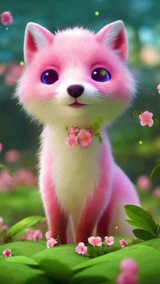 毛茸茸可爱的小狐狸