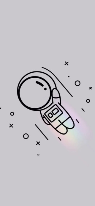 会动的卡通宇航员动态壁纸
