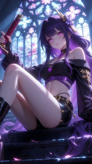 紫发少女