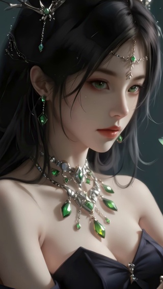 黑发魔法风铃公主