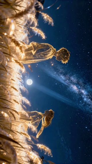 星夜稻田相遇