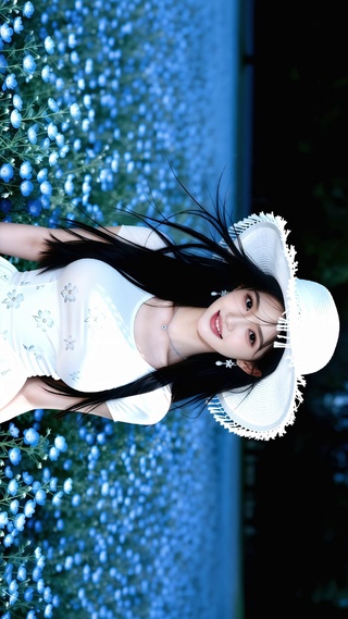 花丛美女