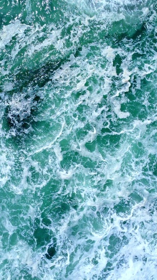 4K俯瞰治愈海浪