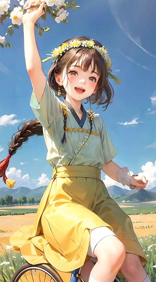 骑单车女孩