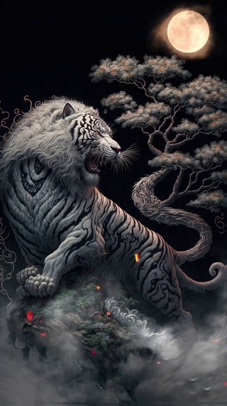 山海经四大神兽白虎三