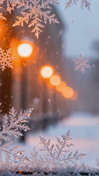 冬窗雪景