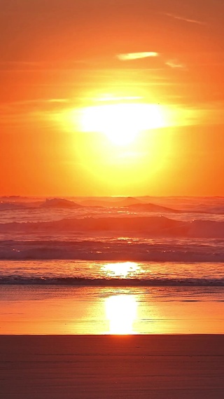 4K唯美夕阳海滩