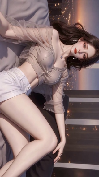 黄昏都市长腿少女