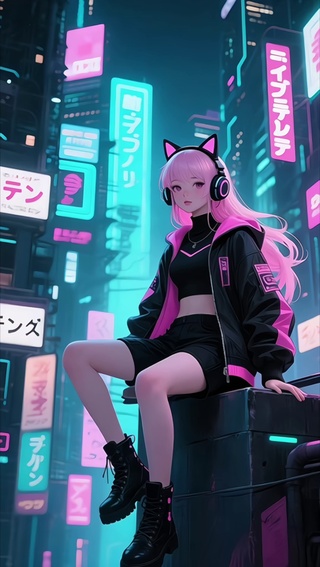酷酷小女孩