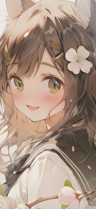 可爱双子女孩