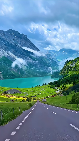 浪漫湖景
