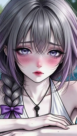 泳池边女孩