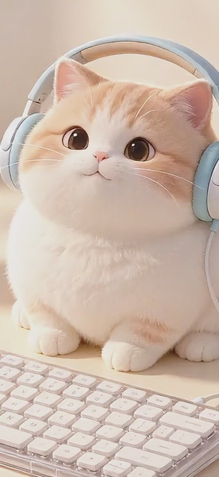 听音乐的小猫
