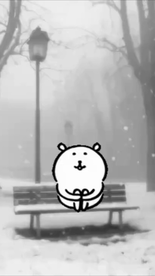 雪天里的自嘲熊