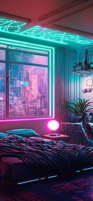 赛博朋克游戏房间