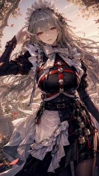 花园晨光少女