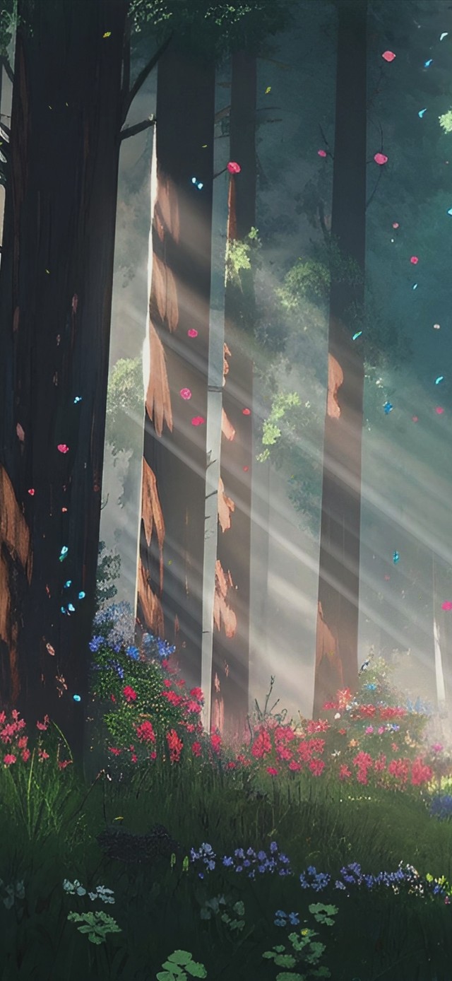 动漫森林场景(动漫手机动态壁纸) - 动漫手机壁纸下载 - 元气壁纸