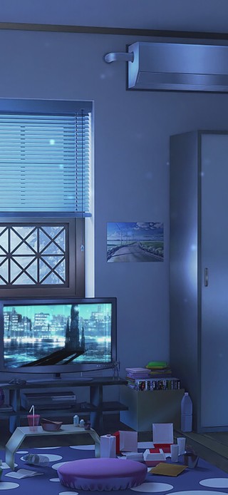 唯美治愈夜晚安静房间