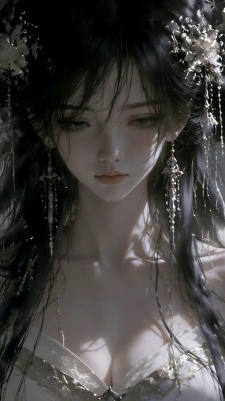 水墨古风清冷美少女