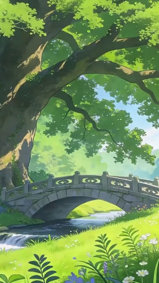 护眼大树河流