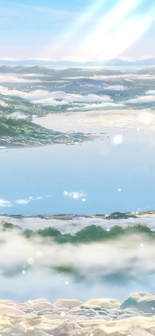 4K唯美治愈阳光云层仙境湖