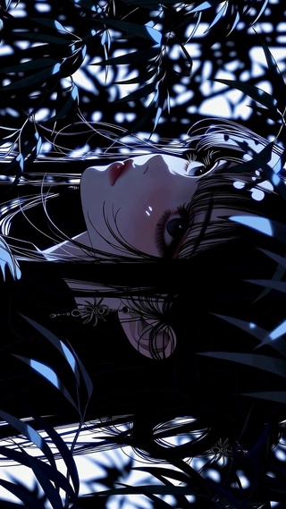 暗夜竹影二次元美少女