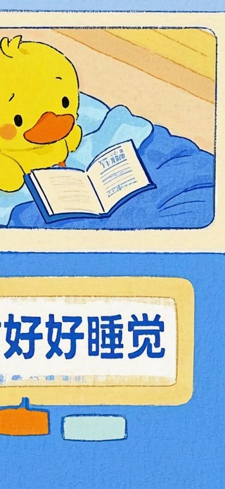  花漾壁纸|卡通小黄鸭学习