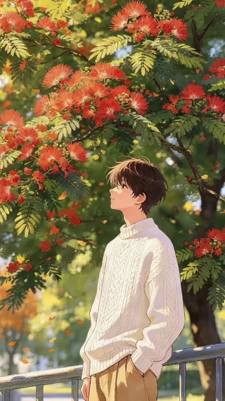 超美绒花树