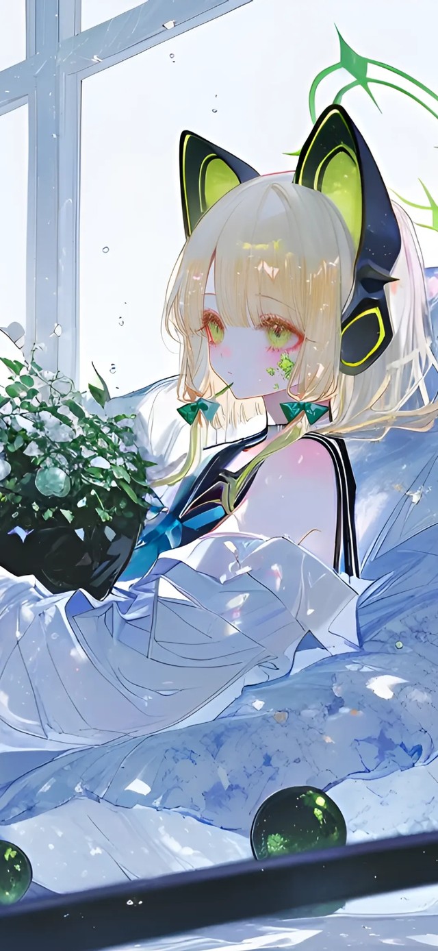 才羽绿-4k插画