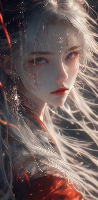 白发动漫美女
