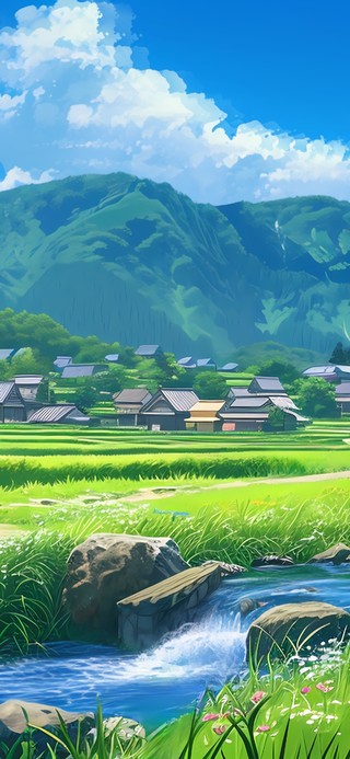 唯美夏日乡村田野