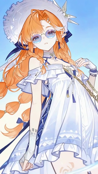 海边白裙少女西格莉卡