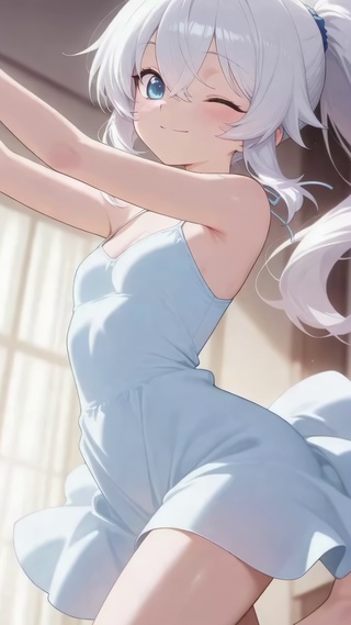 白毛萝莉