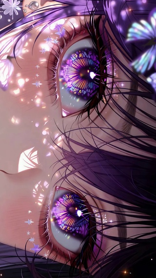 紫眸蝶影·闪耀二次元少女