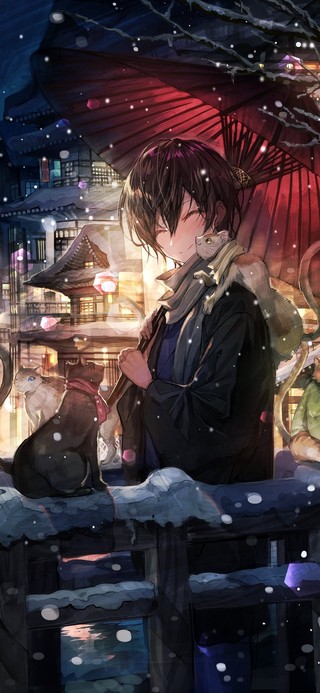 雪景男孩
