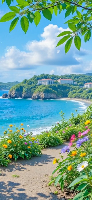 护眼海边风景