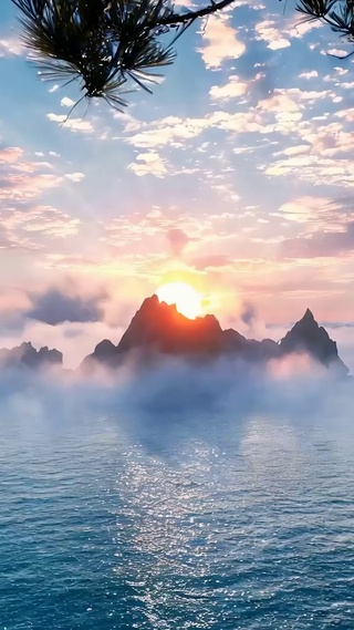 夕阳山川