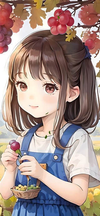葡萄园里的女孩