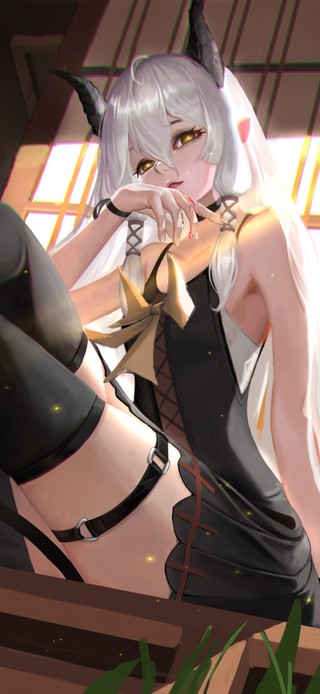 4K 夏日庭院黑丝魔女