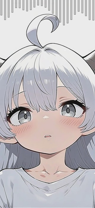 可爱牛角少女