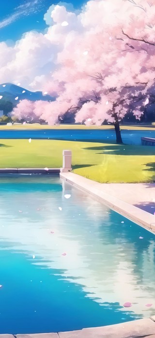 浪漫樱花湖