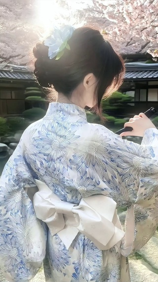蛋某人古风和服美女