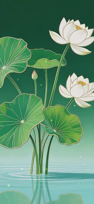 清新荷花