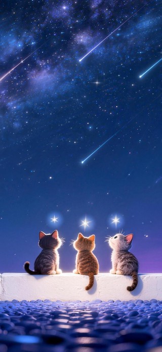 流星雨下的小猫